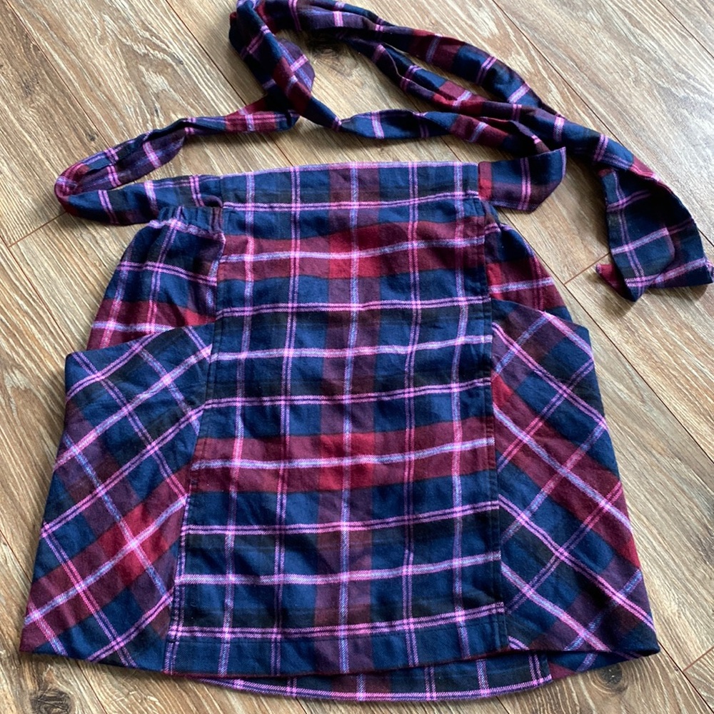 Urban outfitters wrap-tie flannel skirt